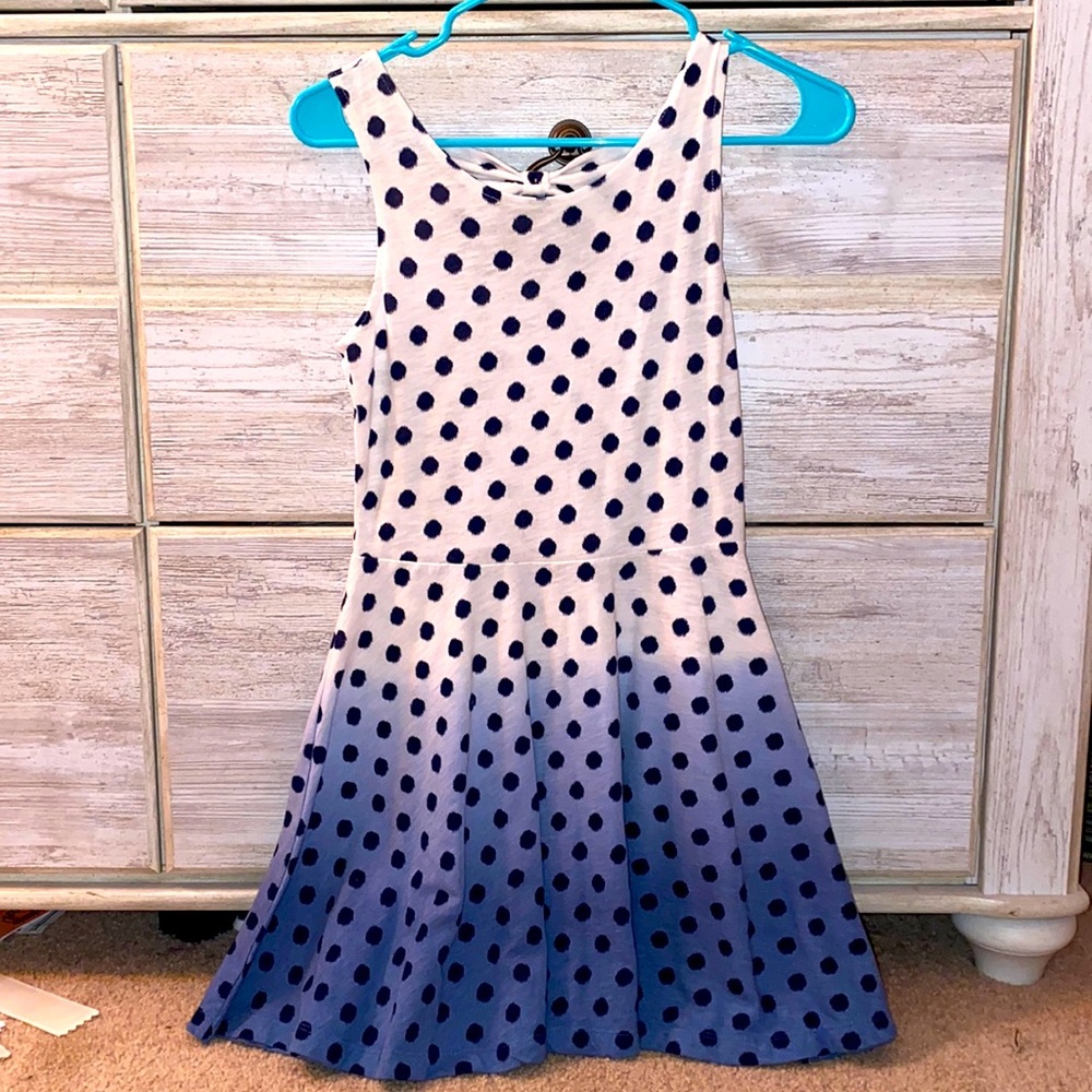 Girls Ombré Blue & White Dress
